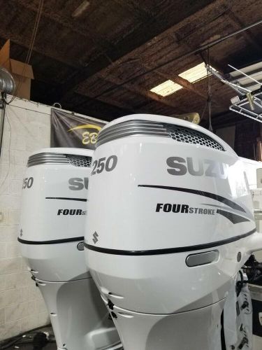 Suzuki 250 hp fourstroke engine decal sticker carbon fiber &amp; silver$74