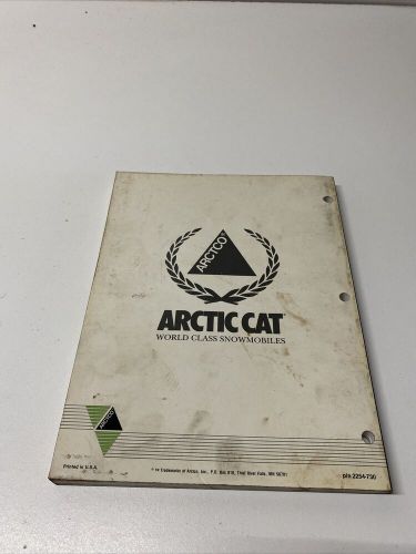 1992 arctic cat cougar cheetah touring service manual 2254-730