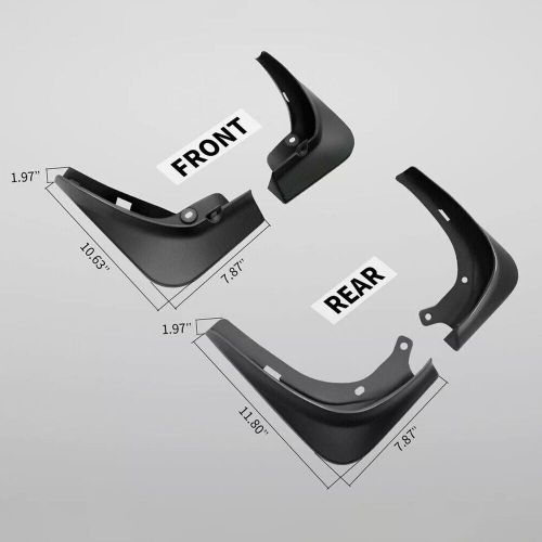 Robust mud flap set for improved performance on your for tesla model three