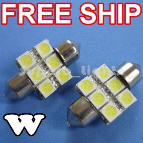 2x white 31mm smd hid led festoon dome bulb 3021 de3175