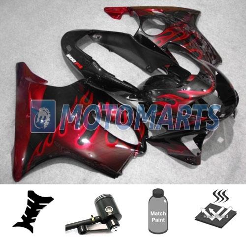 Bundle inj fairing w/ brake fluid reservoir oil pot for honda cbr600 f4 99 00 ac