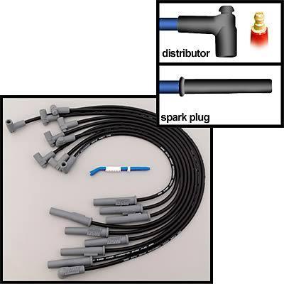 Msd spark plug wires spiral core 8.5mm black dodge ram pickup 5.2/5.9l 32183