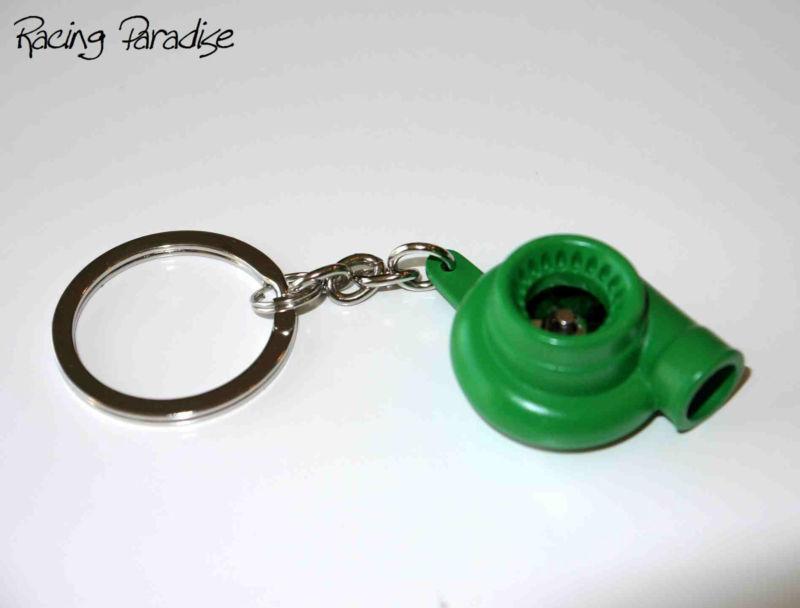 Green spinning turbo turbocharger keychain fashion keyring 9 colors t3 t4 t25