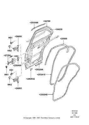 3w4z5425561aac moulding rear window 03 ls