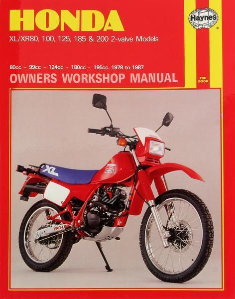 Haynes honda xl/xr: 80, 100, 125, 185, 200cc 78-87 repair manual  566