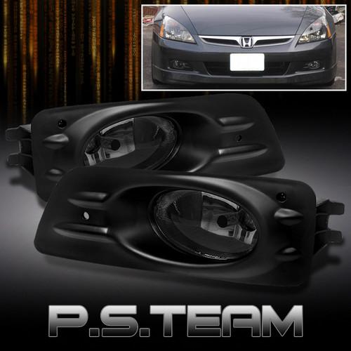 Smoked 06-07 accord 4dr sedan bumper fog lights lamps w/switch wiring & bulbs