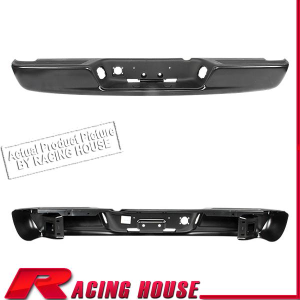 Rear step bumper replacement steel bar w/ pad 04-05 dodge ram 1500 2500 3500 blk