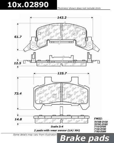 Centric 104.02890 brake pad or shoe, front-posi-quiet metallic w/shims-preferred