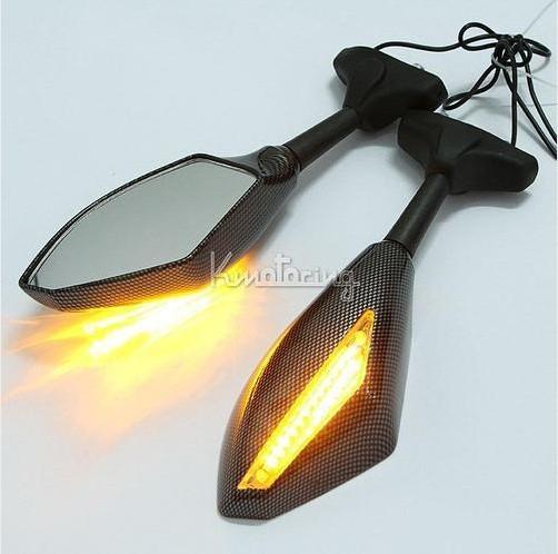 Integrated turn signal mirrors for honda cbr 600 f4i 929 954 rr f1 f2 hurricane