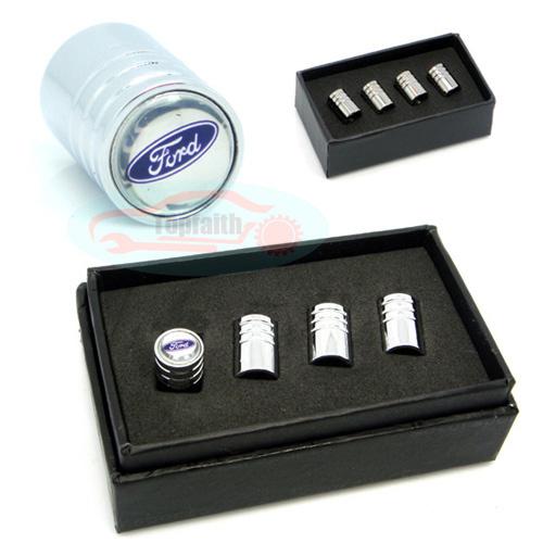 White chrome airtight wheel air tyre tire valve caps for ford fiesta focus flex