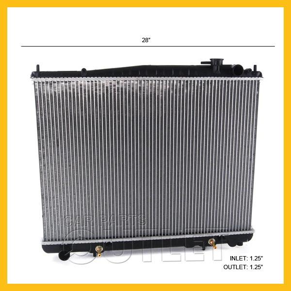 00 01 02 03 infiniti qx4 6-cyl 04 pathfinder 3.5l v6 auto radiator new a/t toc