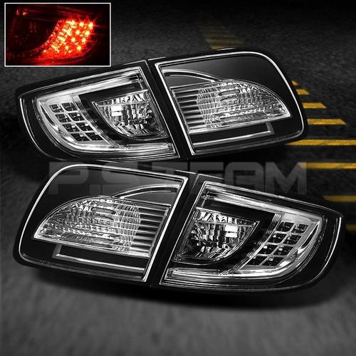 03-08 mazda mazda 3 4dr sedan jdm black 4pcs led tail brake lights lamps pair