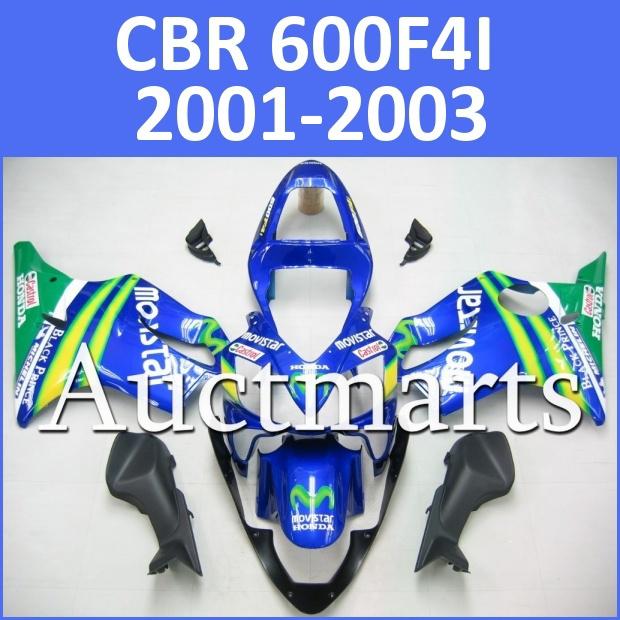 Fit honda 01 02 03 cbr 600f f4i 2001 2002 2003 fairing kit abs plastics c1 d10