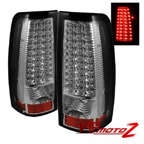 New pair chrome led brake+signal tail light smd lamps assembly 99-02 silverado