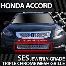 Honda accord 4dr 2008 - 2010 1pc bottom chrome  mesh grille grill insert mg189b