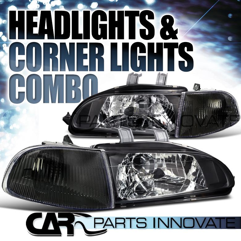 Honda 92-95 civic 2/3dr black diamond headlights+corner lamps