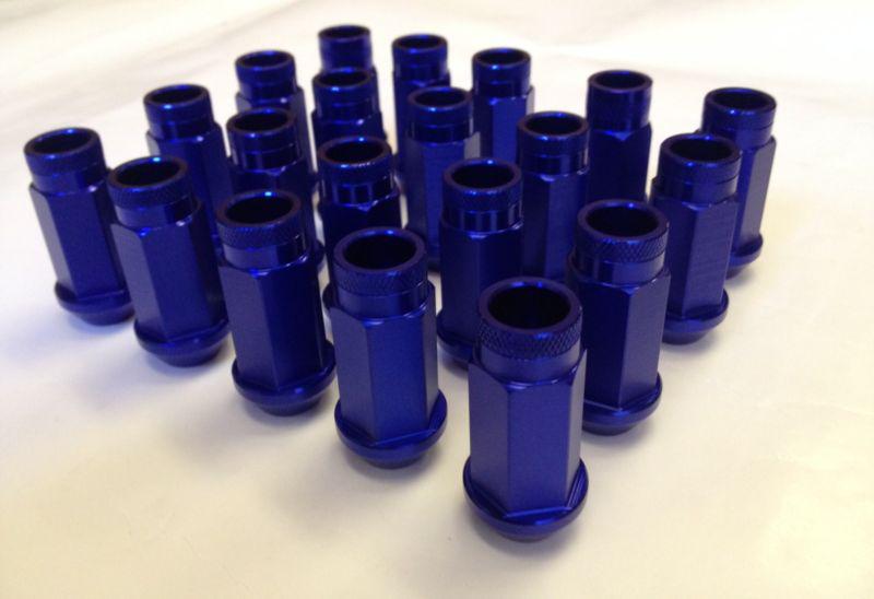 Forged lightweight blue lug nuts 12x1.5 acura honda toyota scion lexus mazda