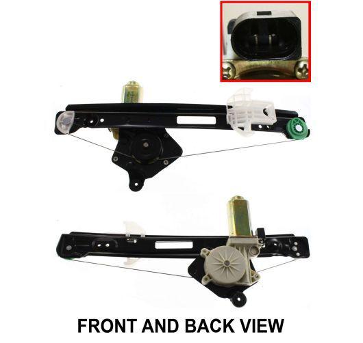 00-07 ford focus 4 door power window regulator w/ motor rear rh passenger side