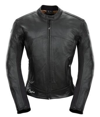 Joe rocket womens sonic leather motorcycle jacket black (large)