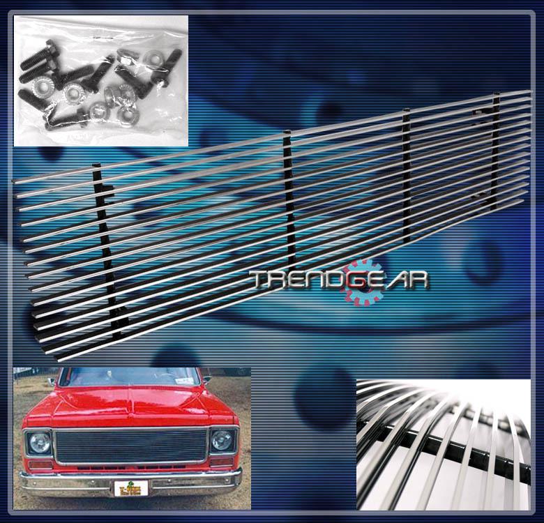 73-80 chevy/gmc c/k pickup suburban blazer front upper billet grille 74 75 76 77