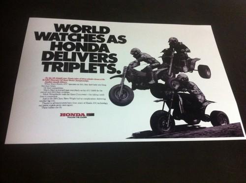 1986 team honda atc racing poster 250r 200r marty hart hondaline riverside score