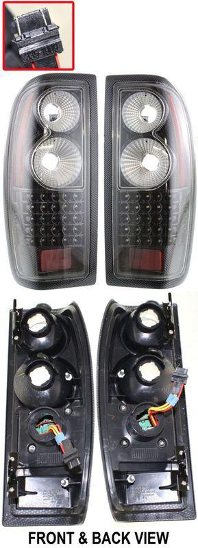 Led clear tail light brake lamp rear lens/housing pair set driver/passenger side