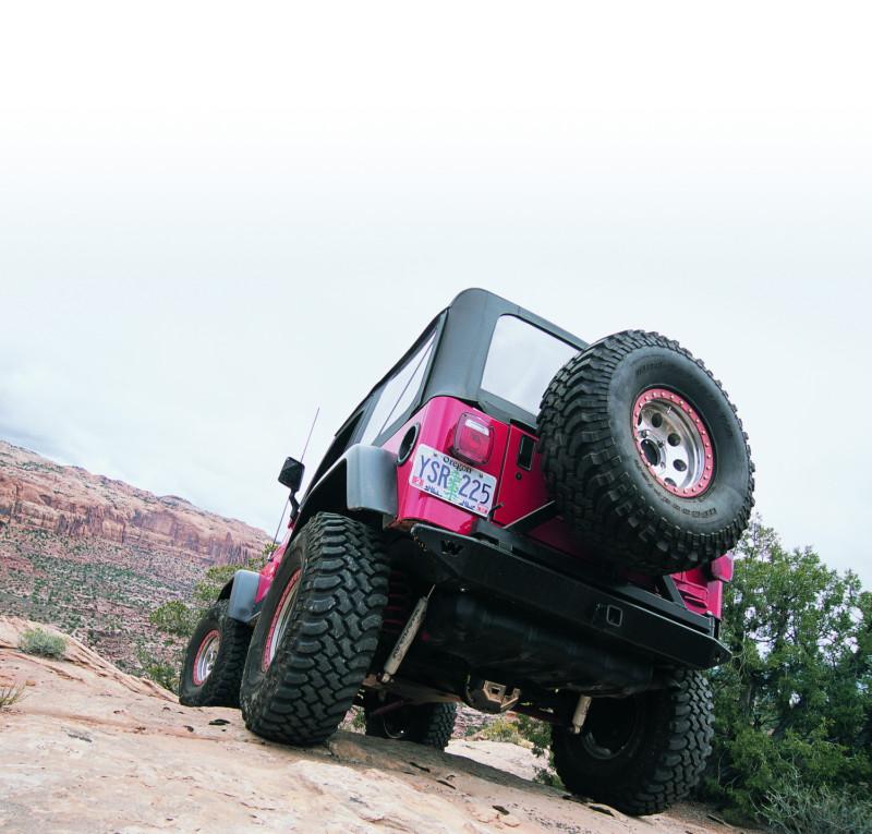 Warn 61854 rock crawler; rear bumper 97-06 tj wrangler