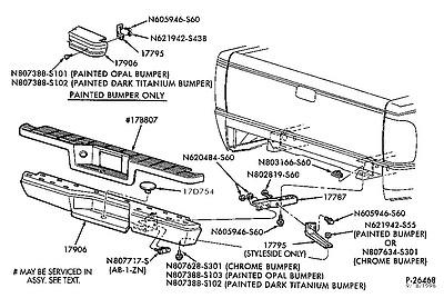 Yl5z17906ha bumper assy rear 00 01 02 03 04 05 ranger
