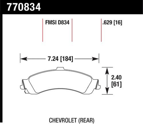 Hawk performance 770834 premium oes; disc brake pads 00 tahoe