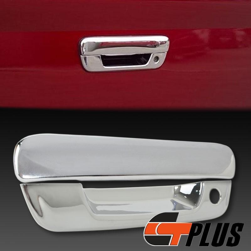 Gmc canyon 04-10 chevy colorado abs chrome rear tailgate handle cover w/ keyhole