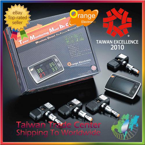 Orange tpms universal tire checker pressure monitoring system 4 sensor 76 psi