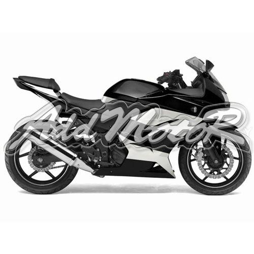 Injection molded fit ex250 250r 2008-2012 2009 2010 white black fairing l25183k