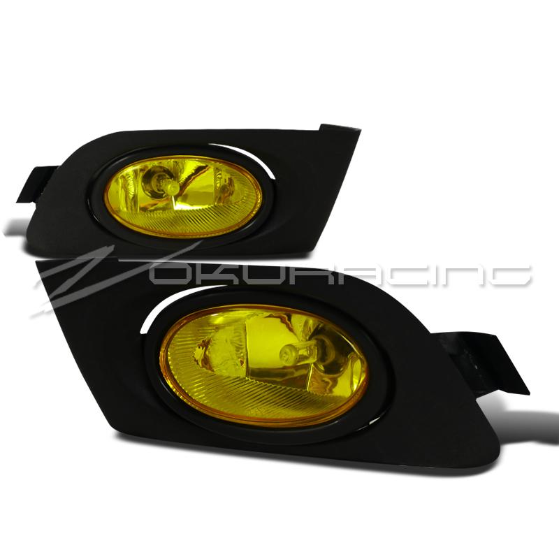 2001-2003 honda civic 2dr/4dr yellow fog lights+switch