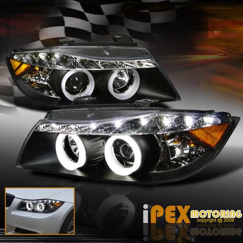 Latest iceberg halo: 06-08 bmw e90 4dr 3-series led projector headlight black