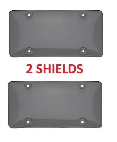 Smart two novelty plate tinted smoke bubble shield protector cover license plate