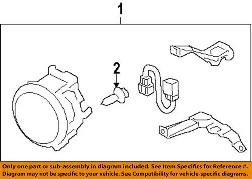 Kia oem 922011u000 fog light-fog lamp assembly