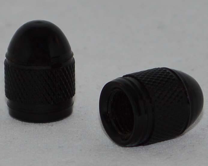 2 billet aluminum "black knurled" valve stem caps for suzuki motorcycle rims