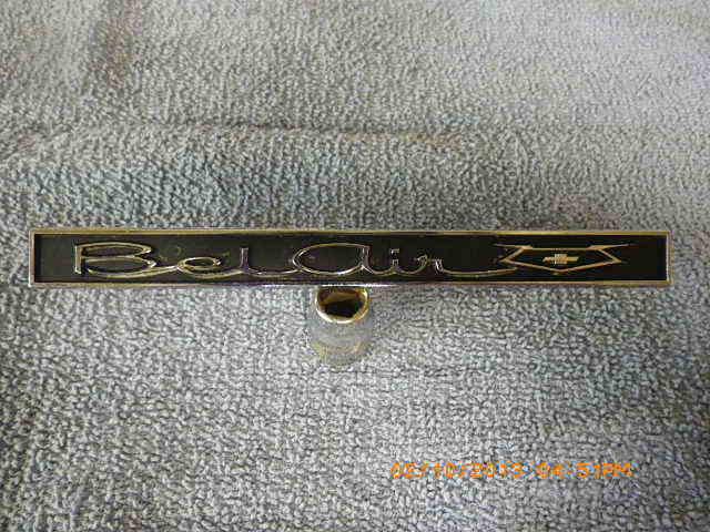 Bel air emblem - chevrolet bel air emblem rare vintage oem gm # 3861657 