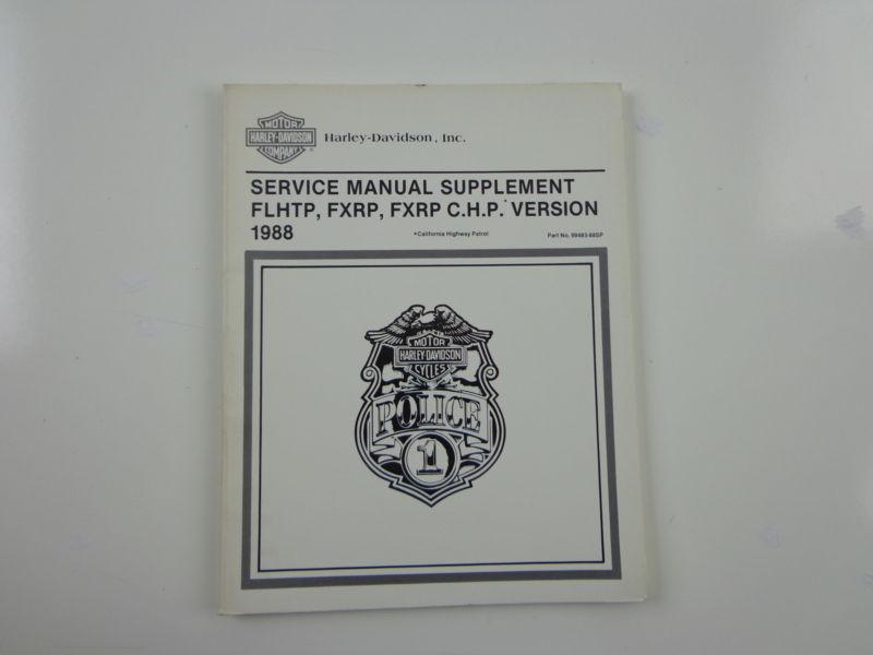 Harley davidson 1988 flhtp fxrp chp police supplemnt service manual 99483-88sp 3