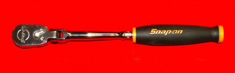 Snap on tools new unused 1/4 dr. 8-1/4 inch long flex - head soft - grip ratchet