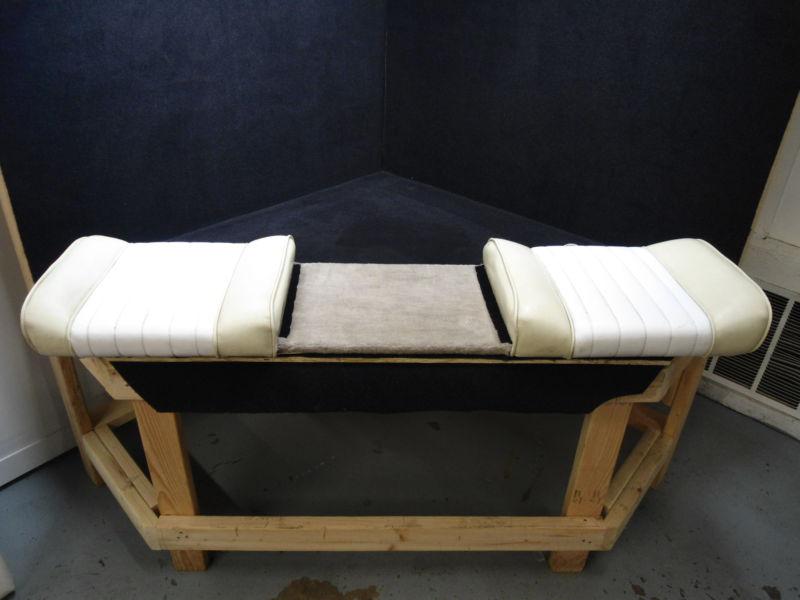 58"x17" white bass boat bench seat bottom cushion (stock # c-lo 44)
