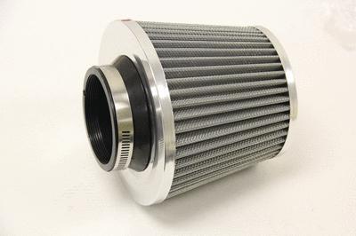 Silver high performance 3" universal short ram cold intake turbo flow air filter