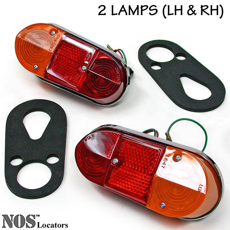 Austin morris mini mk1, mga mk2, lucas tail lamp set of 2 new - sale