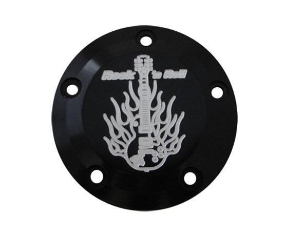 Joker machine points cover rock and roll black anodized h-d twin cam 1999-2012