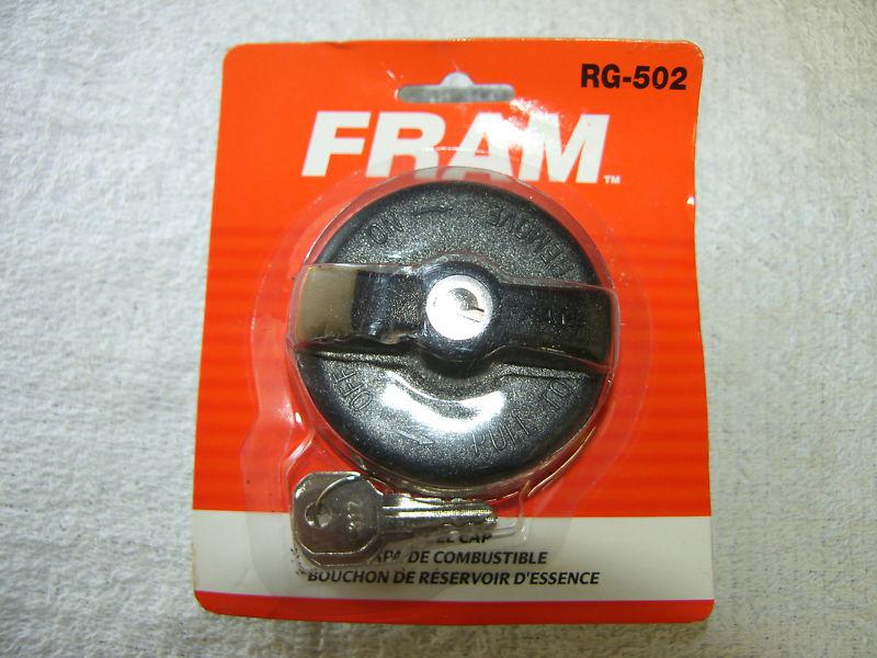 Fram locking lock fuel gas cap two keys rg-502 - new!