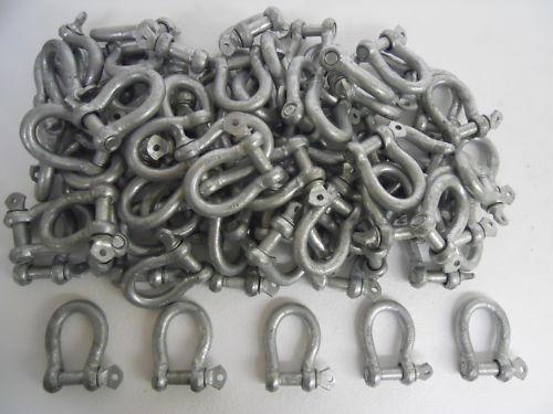 100 shackles 7/16 galvanized screw pin for anchor ~new~