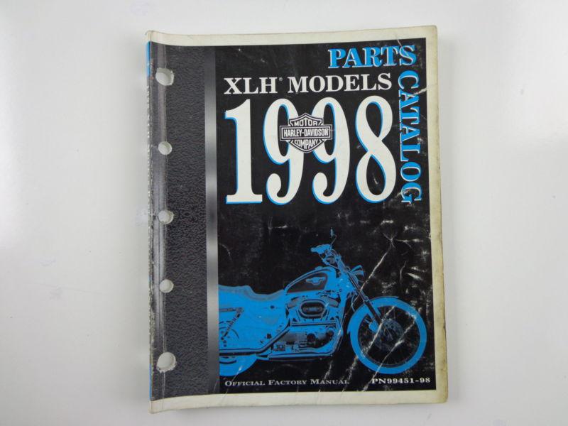 Harley davidson 1998 sportster xlh models parts catalog 99451-98