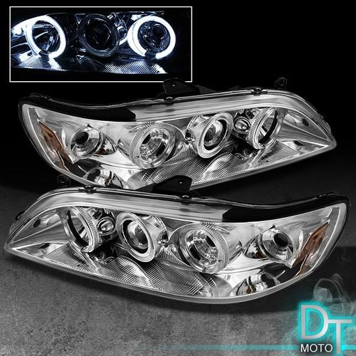 98-02 honda accord 2/4dr dual halo projector headlights lights lamps left+right