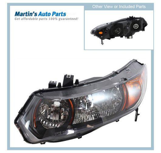 Clear lens new headlight lamp left hand halogen lh driver side coupe civic