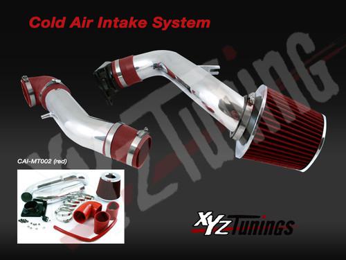 Jdm red 99-03 galant 2.4 l4/3.0 v6 cold air intake racing system + filter 2.75"